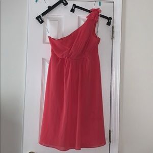 Pink One Shoulder Dress